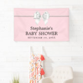 Elegant Blush Pink Tiffany Theme Baby shower Spandoek (Insitu)