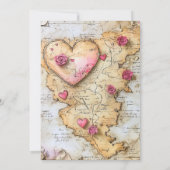 Elegant Blush Pink Travel Adventure Vrijgezellenfe Kaart (Achterkant)