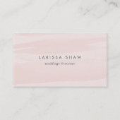 Elegant Blush Pink Waterverf Visitekaartje (Voorkant)