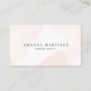 Elegant Blush Pink Waterverf Visitekaartje