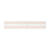 Elegant Blush Pink Wedding Belly Band Uitnodigingen Wikkel (Vlak)