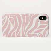 Elegant Blush Pink White Animal Print Case-Mate iPhone Case (Achterkant (horizontaal))
