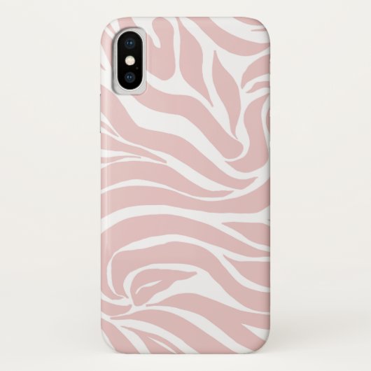 Elegant Blush Pink White Animal Print Case-Mate iPhone Case (Achterkant)