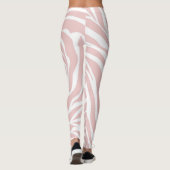 Elegant Blush Pink White Animal Print Leggings (Achterkant)