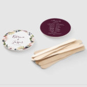 Elegant Blush Plum Floral Wedding Hand Fans Handwaaier (Niet-gemonteerd)