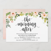 Elégant Blush Post Mariage Brunch Invitation Card (Devant / Derrière)