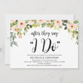 Elégant Blush Post Mariage Brunch Invitation Card (Devant)