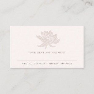 ELEGANT BLUSH ROOS GOLD LOTUS FLORAL APPOINTINTUS VISITEKAARTJE