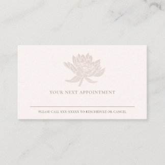 ELEGANT BLUSH ROOS GOLD LOTUS FLORAL APPOINTUS VISITEKAARTJE