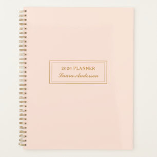 Élégant Blush rose et or 2026 Planner