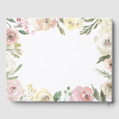 Élégant Blush Rose Floral Custom Gold Foil Mariage (Verso)