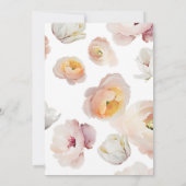 Elégant Blush rose Floral Invitations de mariage (Dos)