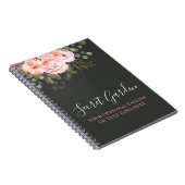 Élégant Blush rose Floral Rose Modern Journal (Côté Droit)