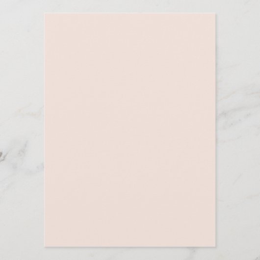 Elégant Blush Rose & Green Floral Mariage Menu (Dos)