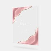 Elégant Blush Rose Or Agate Mariage Faveurs (Angle)