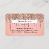 Élégant Blush Rose Sparkly Drivers Carte de crédit (Dos)