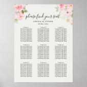 Elegant blush roses wedding poster (Voorkant)