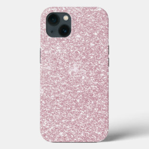 Elegant blush roze abstracte trendy girale glitter iPhone 13 hoesje