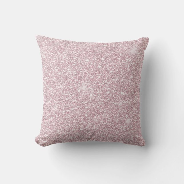 Elegant blush roze abstracte trendy girale glitter kussen (Voorkant)