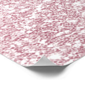 Elegant blush roze abstracte trendy girale glitter poster (Hoek)