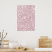 Elegant blush roze abstracte trendy girale glitter poster (Keuken)