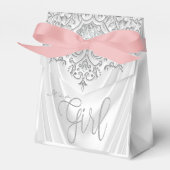 Elegant Blush Roze Baby shower Bedankdoosjes (Voorkant Zijde)