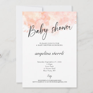 Elegant Blush Roze Baby shower Kaart