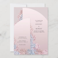 Elegant blush roze dusty blue hyacinths bruiloft