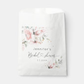 Elegant Blush roze floral vrijgezellenfeest Bedankzakje (Voorkant)