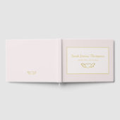 Elegant Blush Roze & Gouden Boek van Condoleance (Volledig)