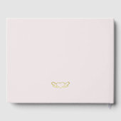 Elegant Blush Roze & Gouden Boek van Condoleance (Achterkant)