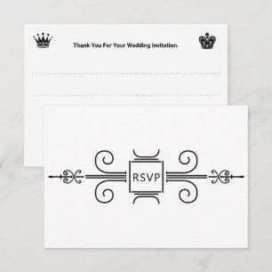 Elegant Blush Roze Groen Bloemen Rozen Bruiloft In RSVP Kaartje