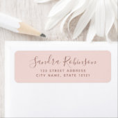 Elegant blush roze return address labels (Insitu)
