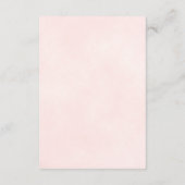 Elegant Blush Roze Rose Bruiloft Details QR Code Informatiekaartje (Achterkant)