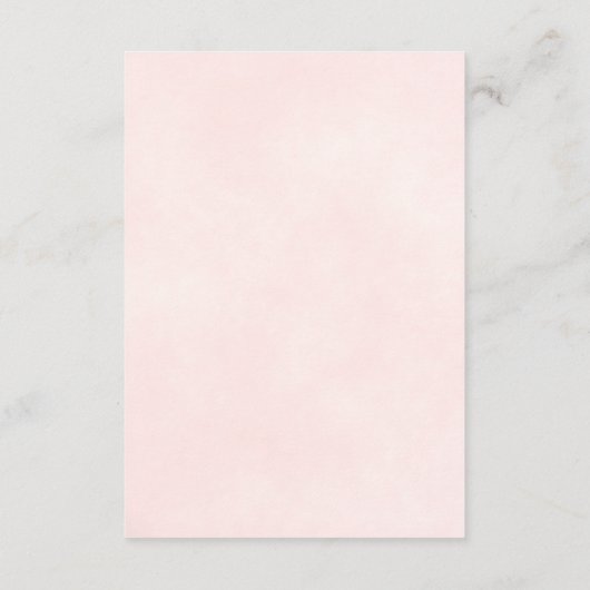 Elegant Blush Roze Rose Bruiloft Details QR Code Informatiekaartje (Achterkant)
