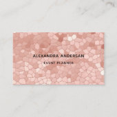 Elegant Blush Roze Rose Gold Abstract Pattern Visitekaartje (Voorkant)