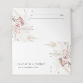 Elegant Blush Roze Stoffig Roos Bloemenbruiloft (Buitenkant ongevouwen)