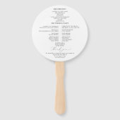 Elegant Blush Roze Stoffig Roos Trouwprogramma Handwaaier (Achterkant)