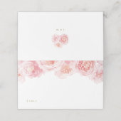 Elegant blush roze waterverf florale bruiloft (Buitenkant ongevouwen)