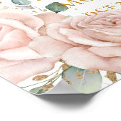 Elegant Blush Rozen Afbeelding Uitvaartmonument Poster (Hoek)