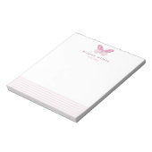 Elegant Blush Stripes & Butterfly - Speciaal Notitieblok (Gedraaid)