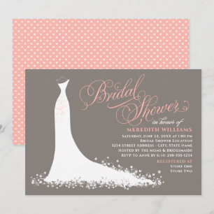 Elegant Blush Warm Gray Wedding Gown Bridal Show Kaart