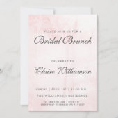 Elegant Blush Waterverf Bridal Brunch Uitnodiging (Voorkant)