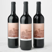 Elegant Blush Weddenschap Fotografie Etiket (Flessen)