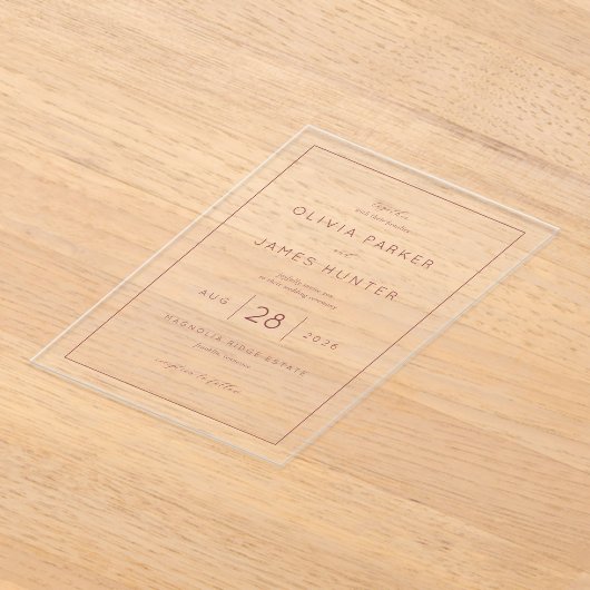 Elegant Blush Wedding Invitation (Poser)