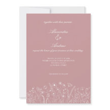 Elegant Blush Wildflower Script Weddenschap