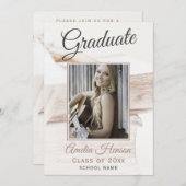 Elegant Boek Stack Afstuderen Foto Afstuderen Kaart (Voorkant / Achterkant)