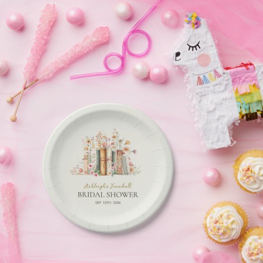 Elegant Boek Thema Nieuw Chapter Vrijgezellenfeest Papieren Bordje (Feest)