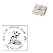 Elegant boek uit de bibliotheek van | Met de hand  Rubberstempel (Gestempeld)