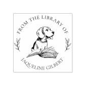 Elegant boek uit de bibliotheek van | Met de hand  Rubberstempel (Afrduk)